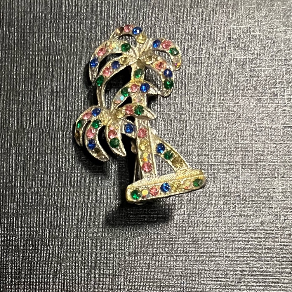 Colorful Palm Tree Brooch